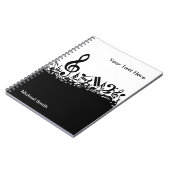 Musikalische Anmerkungs-Notizbuch mit Notizblock (Linke Seite)
