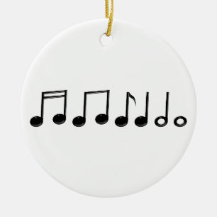 Musikalische Anmerkungs-Verzierung rund Keramik Ornament