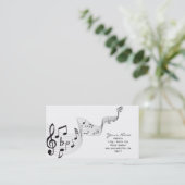 Musikalische Anmerkungs-Visitenkarte Visitenkarte (Stehend Vorderseite)