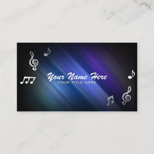Musikalische Anmerkungs-Visitenkarten Visitenkarte (Vorderseite)