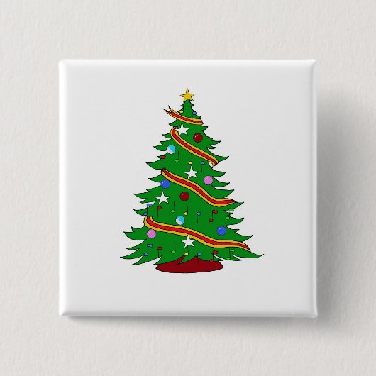 Musikalische Anmerkungs-Weihnachtsbaum Button (Vorderseite)