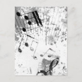 Musikalische Atmosphäre 1 Feiertagspostkarte (Vorderseite)