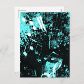 Musikalische Atmosphäre 6 Feiertagspostkarte (Vorne/Hinten)