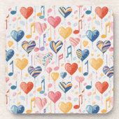 Musikalische Ballons Untersetzer (Vorderseite)