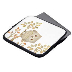 Musikalische Baum-Eulen-Elektronik-Tasche Laptopschutzhülle