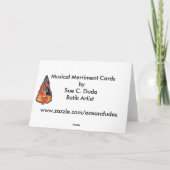 Musikalische Belustigung - Feiertagskarte (Rückseite)