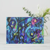 Musikalische Bemerkungen Abstrakte Kunst Einladung (Stehend Vorderseite)