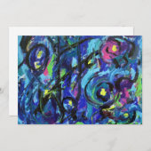 Musikalische Bemerkungen Abstrakte Kunst Einladung (Vorne/Hinten)