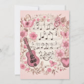 Musikalische Bemerkungen und Blume Elegante Vielen Dankeskarte (Rückseite)