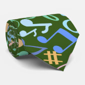 Musikalische Bemerkungen und Symbole Muster pastel Krawatte (Gerollt)