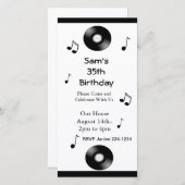 Musikalische Bemerkungen zum Geburtstag Einladunge (Vorne/Hinten)