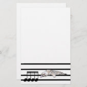 Musikalische bengalische Katze Briefpapier (Vorne/Hinten)