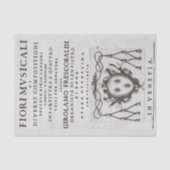 Musikalische Blume Deko Seidenpapier (Vorderseite)