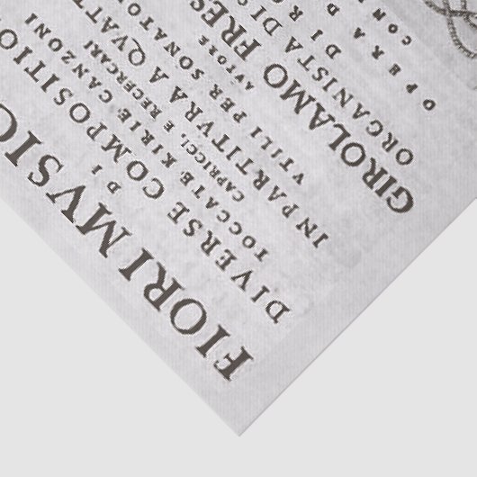 Musikalische Blume Deko Seidenpapier (Ausschnitt)