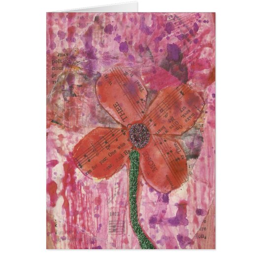 Musikalische Blume Mixed Media (Vorne)