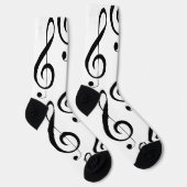 Musikalische Clef-Note, Socken mit voller Crew (Rechts)