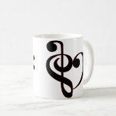 Musikalische Clefs-Tasse Kaffeetasse (VorderseiteRechts)
