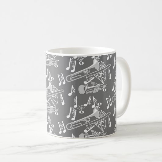 Musikalische Cobwebes Kaffeetasse (VorderseiteRechts)