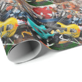 Musikalische Collage: Farbenfrohe rhythmische Hint Geschenkpapier (Rolleneckpunkt)