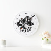 Musikalische Collage Music Lovers Wall Clock Große Wanduhr (Zuhause)