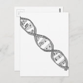 Musikalische DNA Postkarte (Vorne/Hinten)
