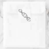 Musikalische DNA Quadratischer Aufkleber (Tasche)