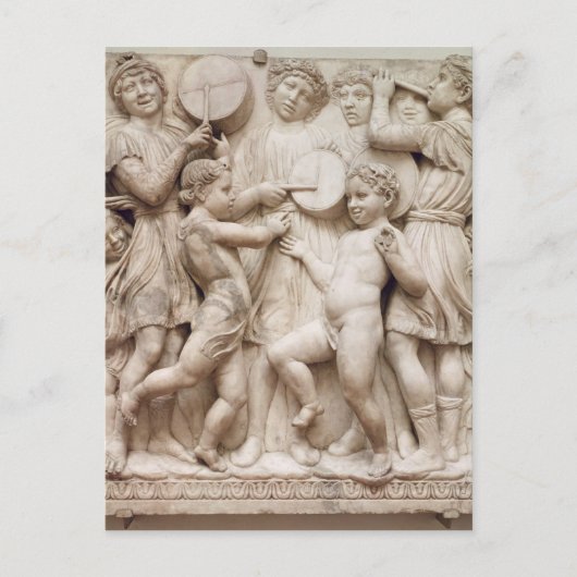 Musikalische Engel, Relief aus Kantoria Postkarte (Vorderseite)