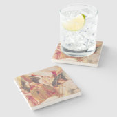 Musikalische Engel Steinuntersetzer (Seitenansicht)