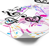 Musikalische Farben und Hinweise zum Werteposter Poster (Ecke)