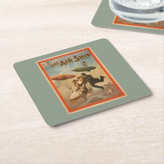 Musikalische Farce-Komödie, das Rechteckiger Pappuntersetzer (angewinkelt)