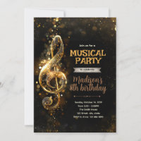 Musikalische Geburtstagsparty-Einladung
