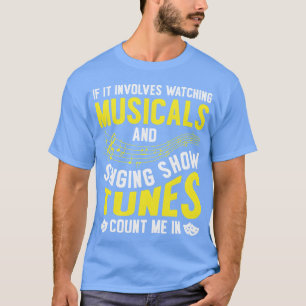 Musikalische Gesangsmusik Lover mit Broadway-Pomme T-Shirt