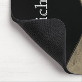 Musikalische Gitarre Abstrakt Schwarz-weiß Mousepad (Ecke)