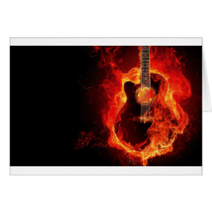 musikalische Gitarre flammt Feuernotentanz Destiny