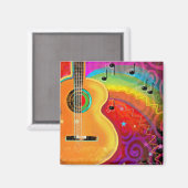 Musikalische Gitarrenfantasy Magnet (Vorderseite/Rückseite)
