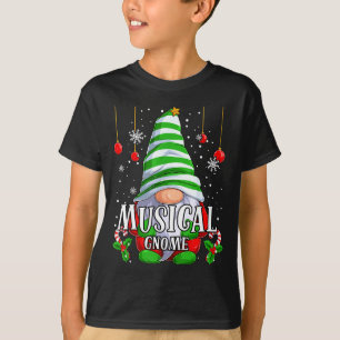 Musikalische Gnom-Weihnachtspyjamas passende Famil T-Shirt