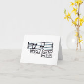 Musikalische Grüße Karte (Gelbe Blume)