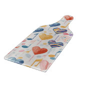 Musikalische Herzen in Flaschen mit spanender Form Schneidebrett (Ecke)