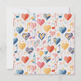 Musikalische Herzkarte Einladung