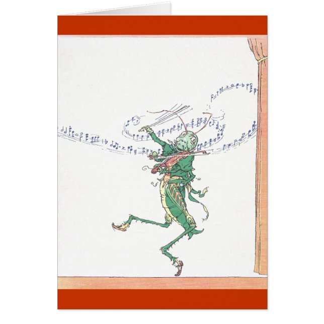 Musikalische Heuschrecke, die Violine spielt (Vorne)