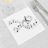 Musikalische Hinweise auf einem Stabsband-Papier N Serviette