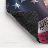 Musikalische Hinweise auf einer amerikanischen Fla Mousepad (Ecke)