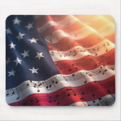 Musikalische Hinweise auf einer amerikanischen Fla Mousepad (Vorne)