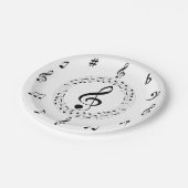 Musikalische Hinweise Pappteller (Schrägansicht)