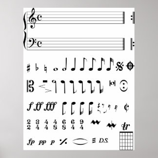 Musikalische Hinweise Poster
