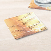 Musikalische Hinweise Rechteckiger Pappuntersetzer (angewinkelt)