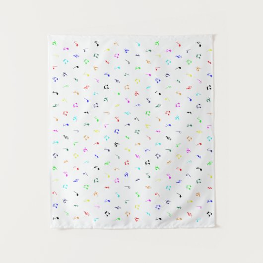 Musikalische Hinweise Wandteppich (Vorderseite)