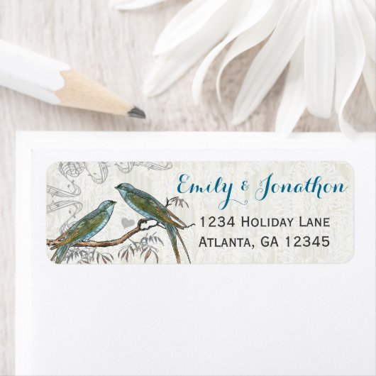 Musikalische Holztextur Vintage Vogelmarken (Insitu)