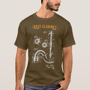 Musikalische Instrument Bass Clarinet Woodwind Mus T-Shirt