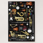 Musikalische Instrumente Collage Musician Gift Puzzle (Vertikal)